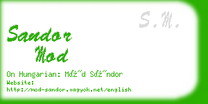 sandor mod business card